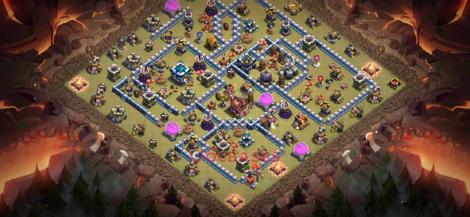 Anti-ground (Defense) Base TH13 with Link | Clash of Clans Bases | Layouts ID cr3lr