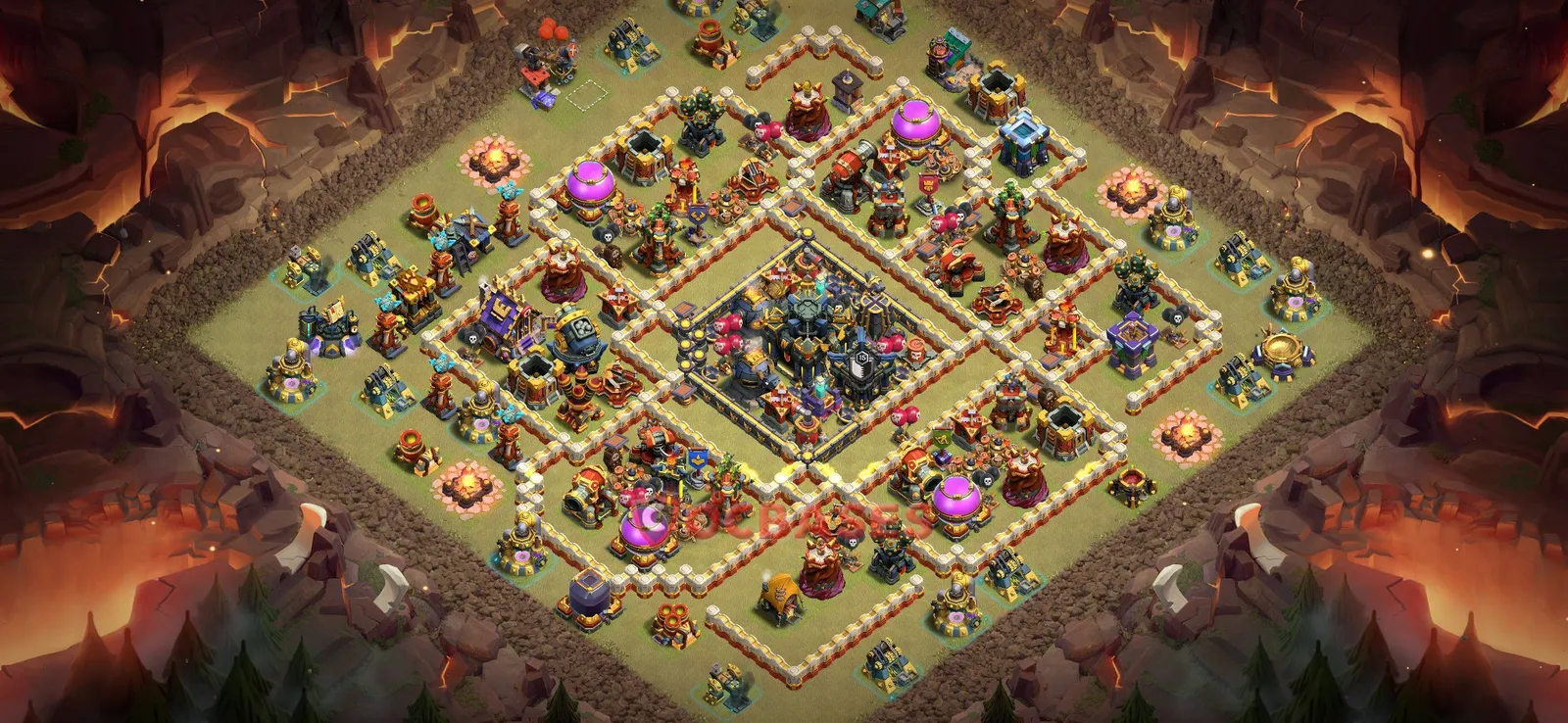 Anti-ground (Defense) Base TH17 with Link | Clash of Clans Bases | Layouts ID eutr4