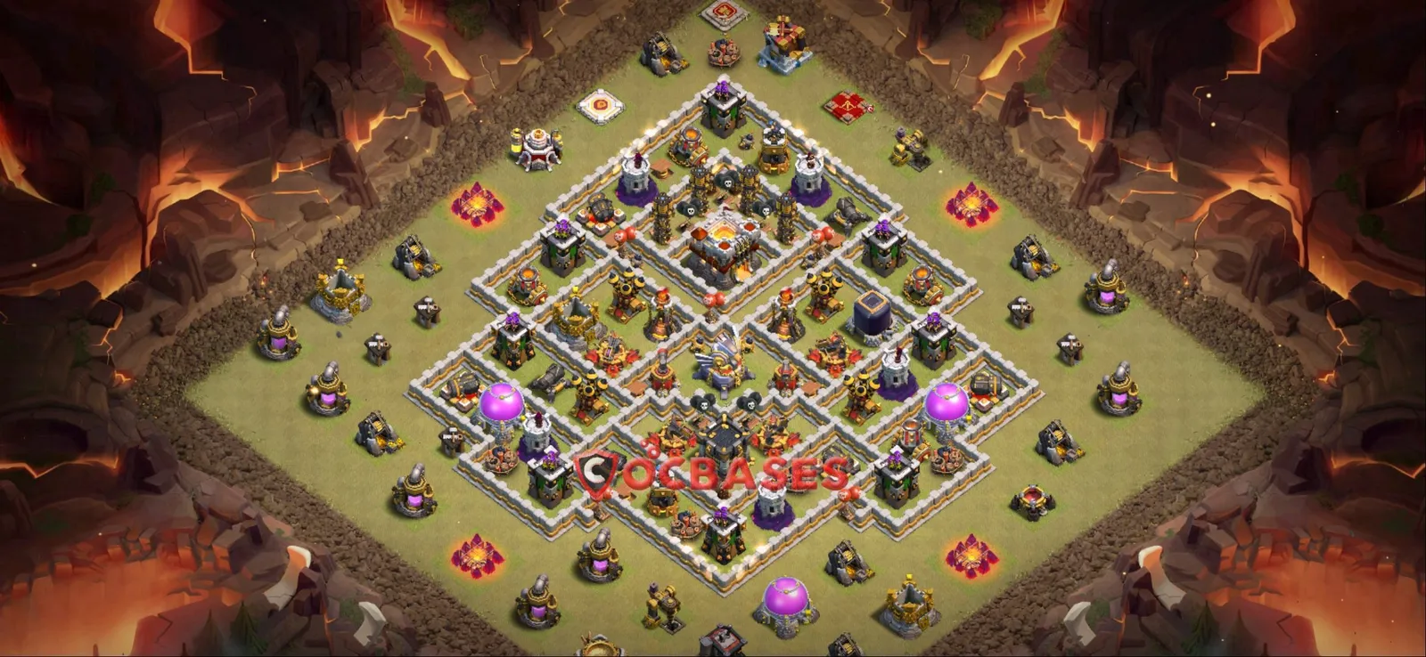 Anti-ground (Defense) Base TH11 with Link | Clash of Clans Bases | Layouts ID ib3wp
