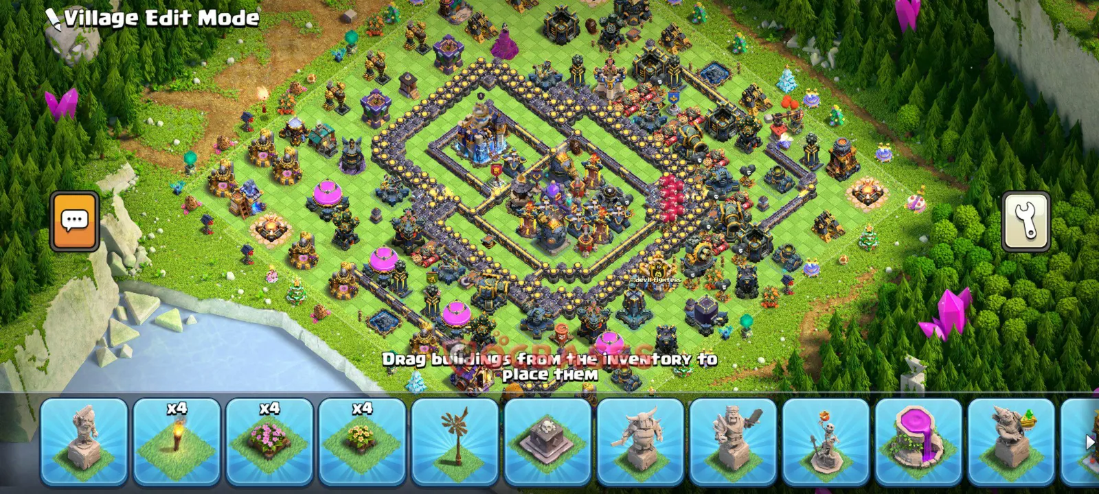 Anti-ground (Defense) Base TH18 with Link | Clash of Clans Bases | Layouts ID ibztb