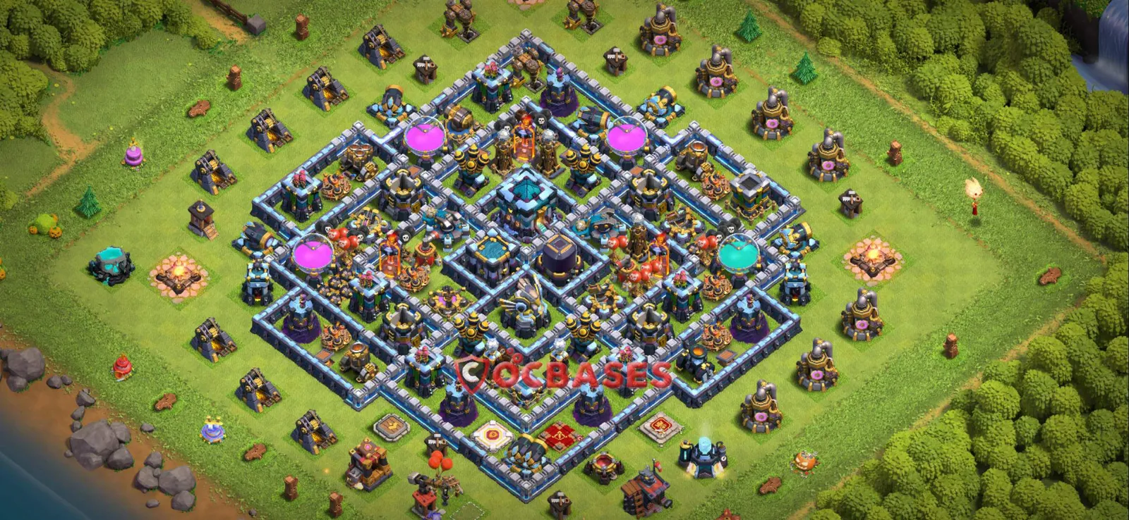Anti-ground (Defense) Base TH13 with Link | Clash of Clans Bases | Layouts ID iwwdv