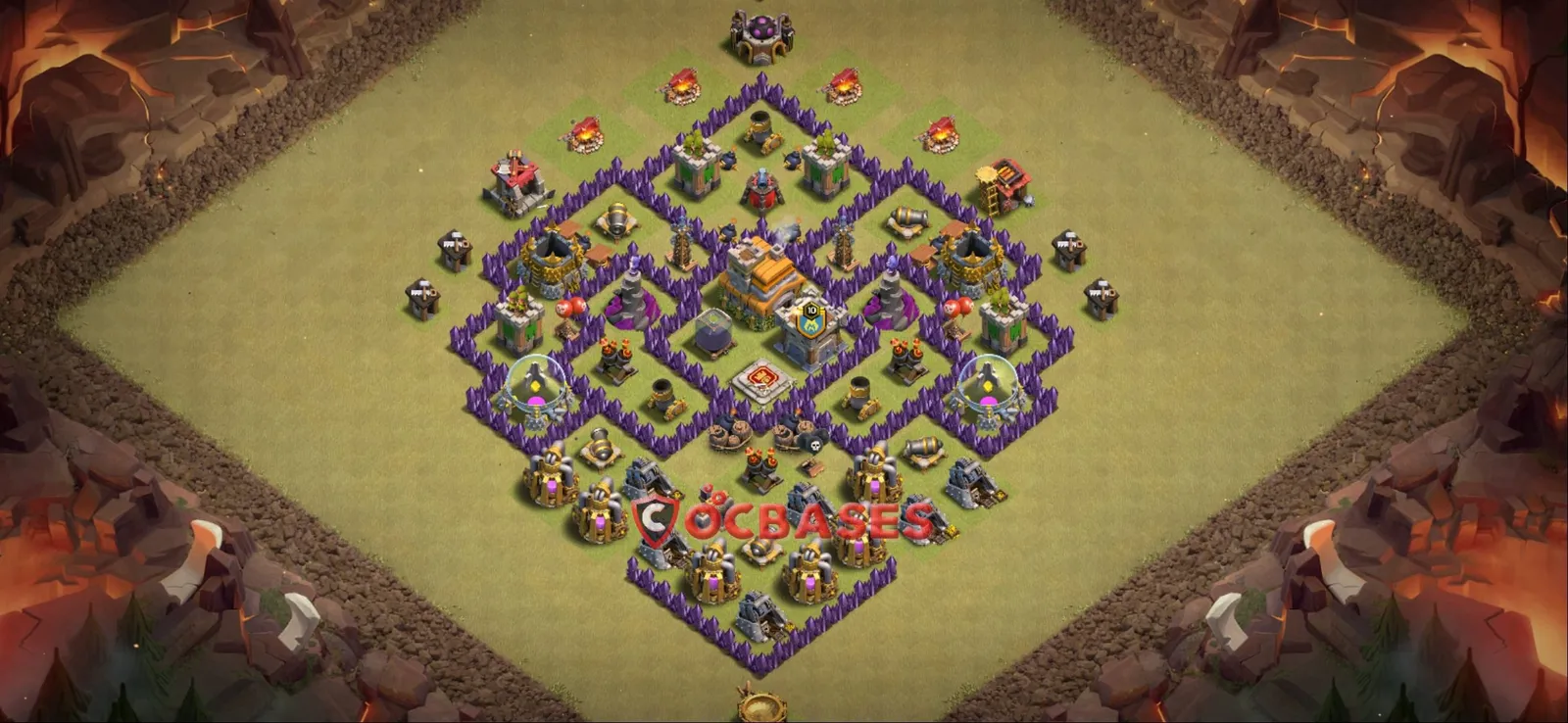Anti-ground (Defense) Base TH7 with Link | Clash of Clans Bases | Layouts ID jexfy