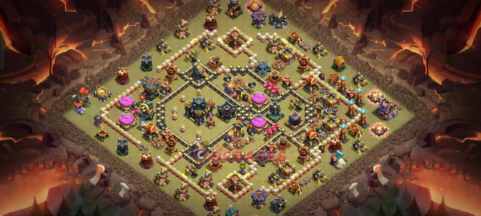 Anti-ground (Defense) Base TH17 with Link | Clash of Clans Bases | Layouts ID kmhrz