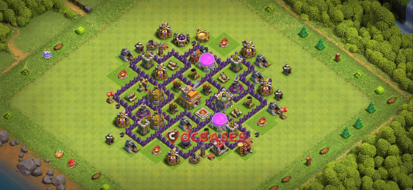 Anti-ground (Defense) Base TH7 with Link | Clash of Clans Bases | Layouts ID o4q2p