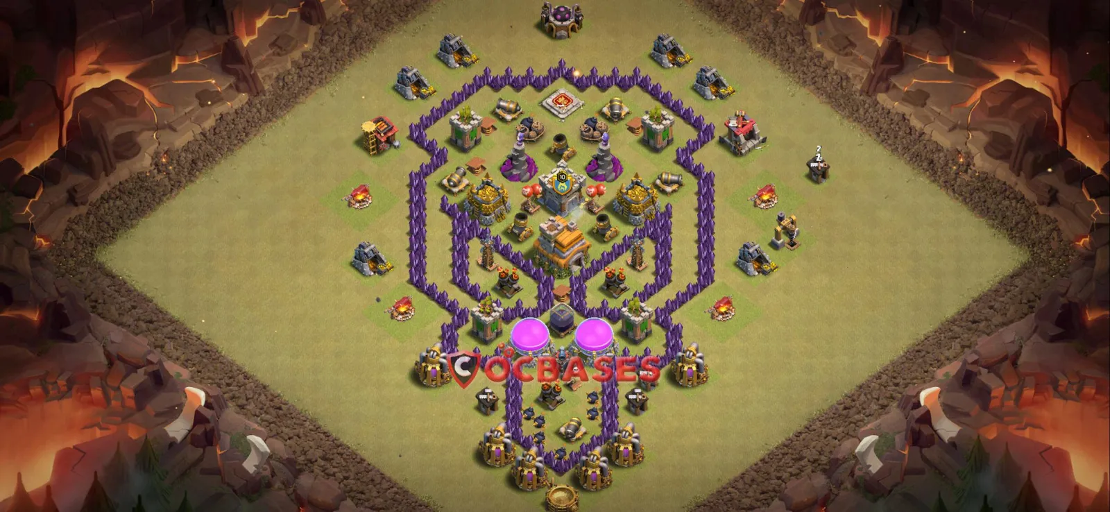 Anti-ground (Defense) Base TH7 with Link | Clash of Clans Bases | Layouts ID osrc1