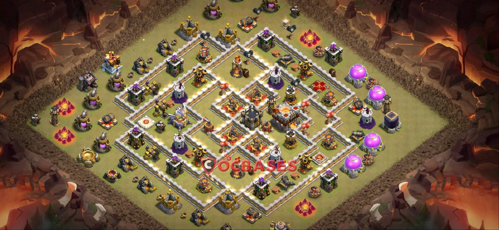 Anti-ground (Defense) Base TH11 with Link | Clash of Clans Bases | Layouts ID xtmi6