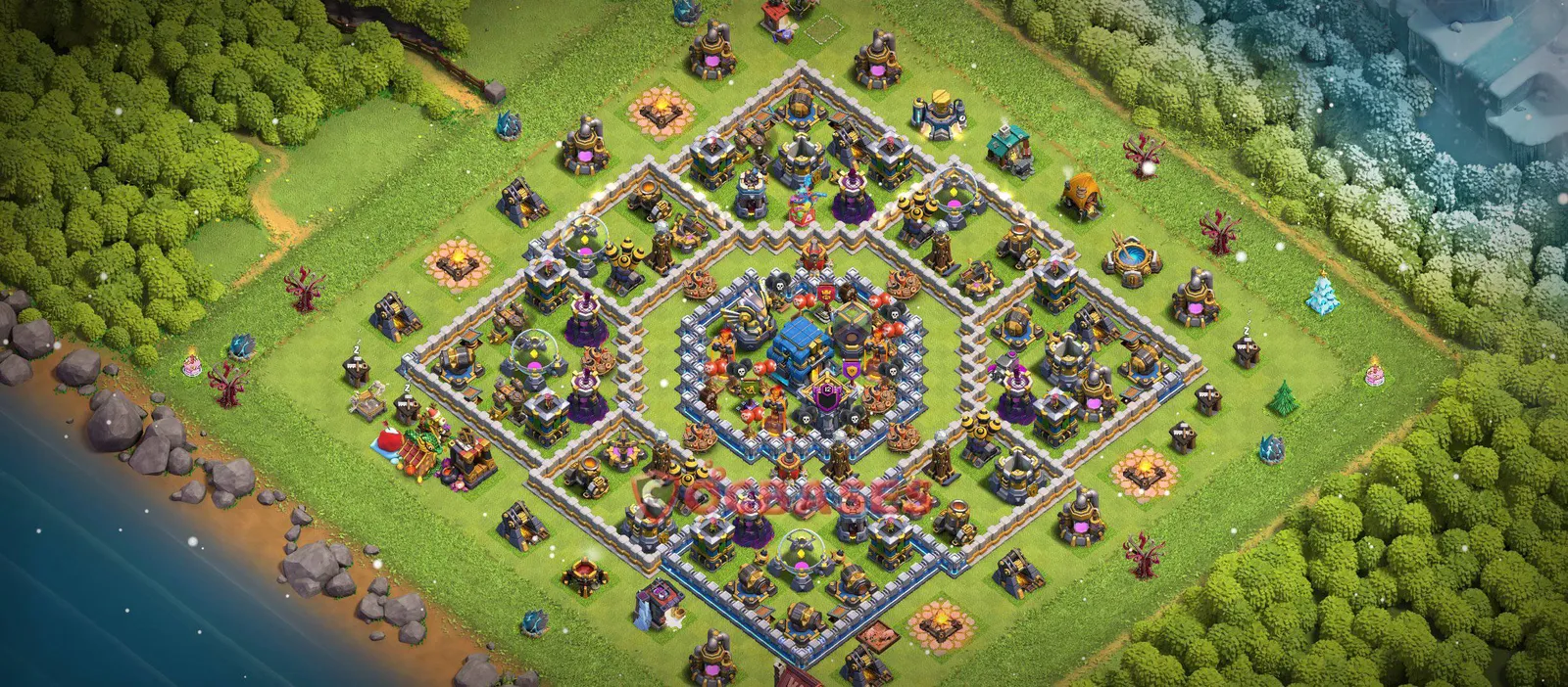 Farming (Defense) Base TH12 with Link | Clash of Clans Bases | Layouts ID 04zyp