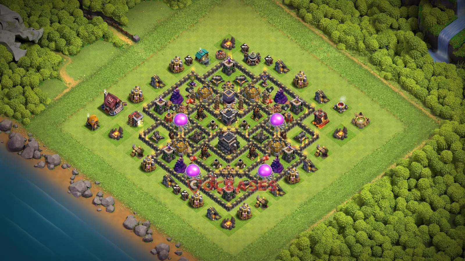 Farming (Defense) Base TH9 with Link | Clash of Clans Bases | Layouts ID 09doy