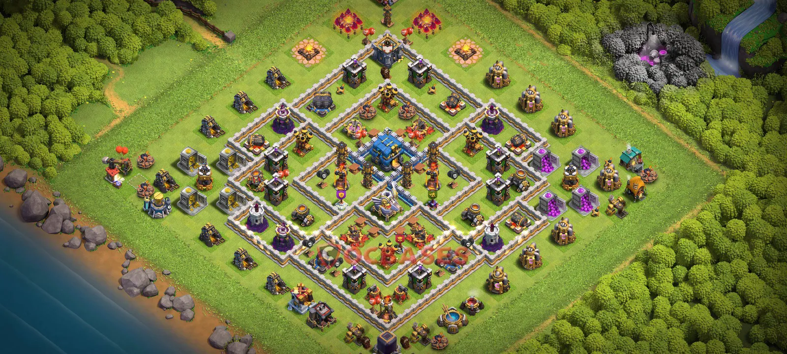 Farming (Defense) Base TH12 with Link | Clash of Clans Bases | Layouts ID 0ihur