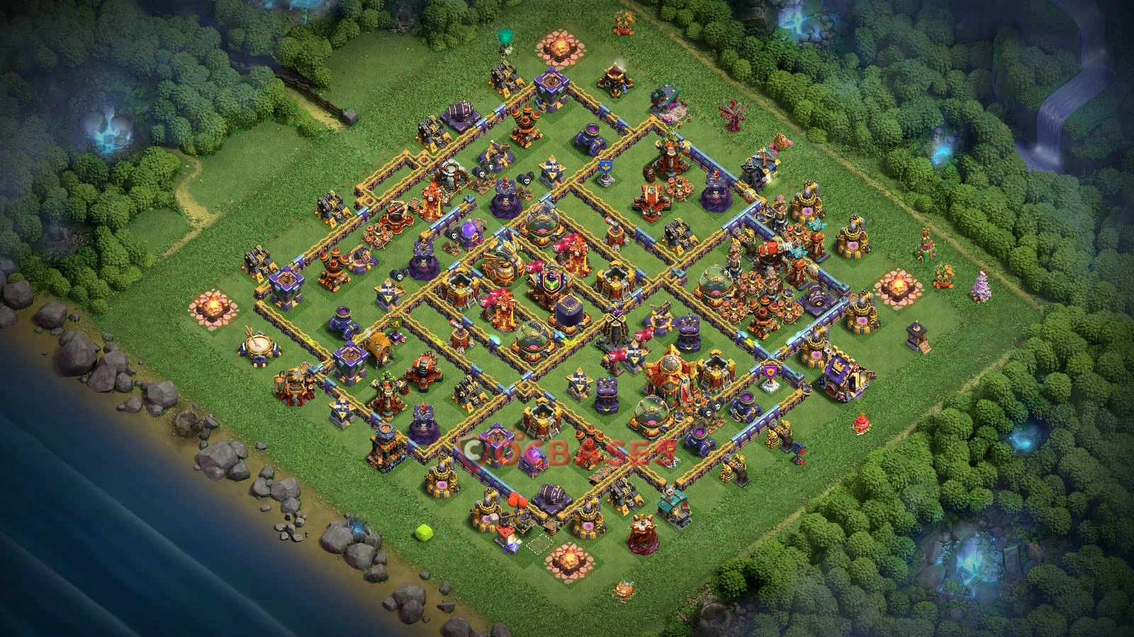 Farming (Defense) Base TH16 with Link | Clash of Clans Bases | Layouts ID 0q45j