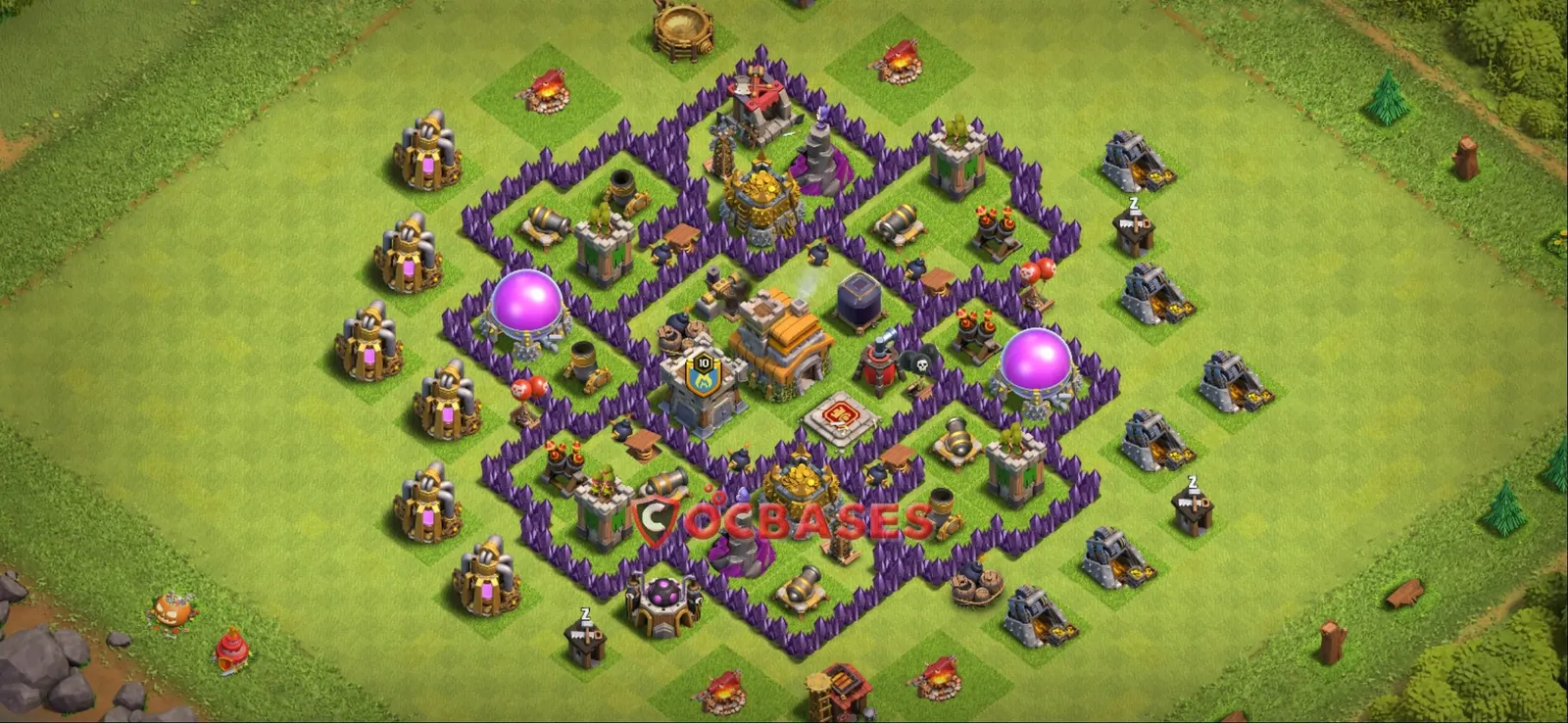 Farming (Defense) Base TH7 - Clash of Clans Town Hall 7 Layout Link Farming (Defense) Base TH7 - Clash of Clans Town Hall 7 FARMING Base Layout with Copy Link 2026