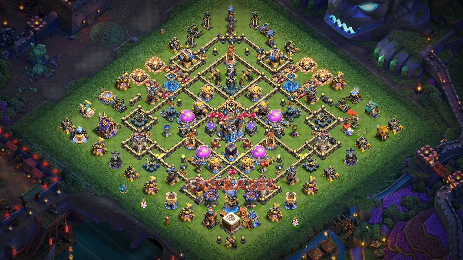 Farming (Defense) Base TH18 with Link | Clash of Clans Bases | Layouts ID 1gwpg