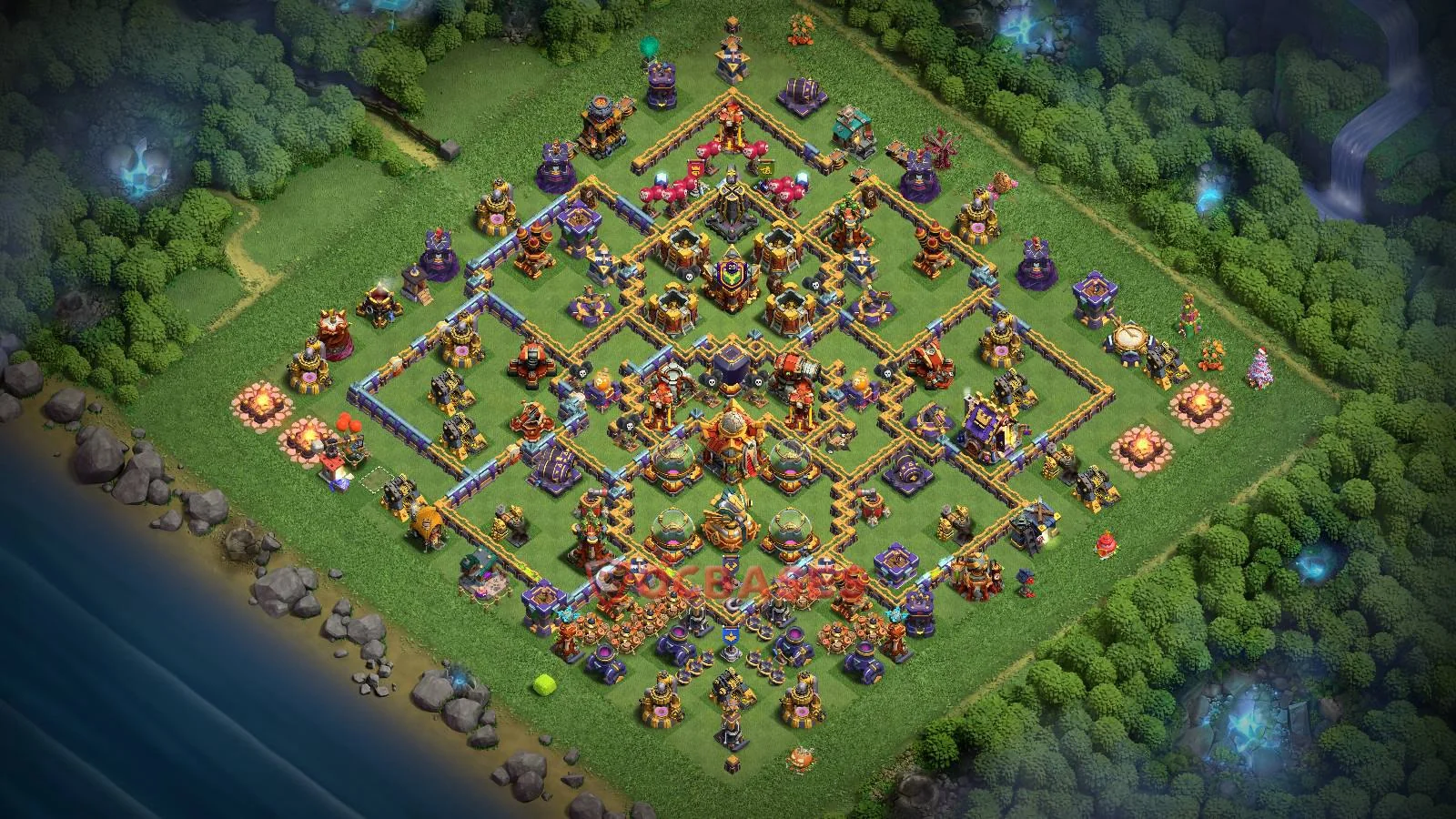 Farming (Defense) Base TH16 with Link | Clash of Clans Bases | Layouts ID 1uete