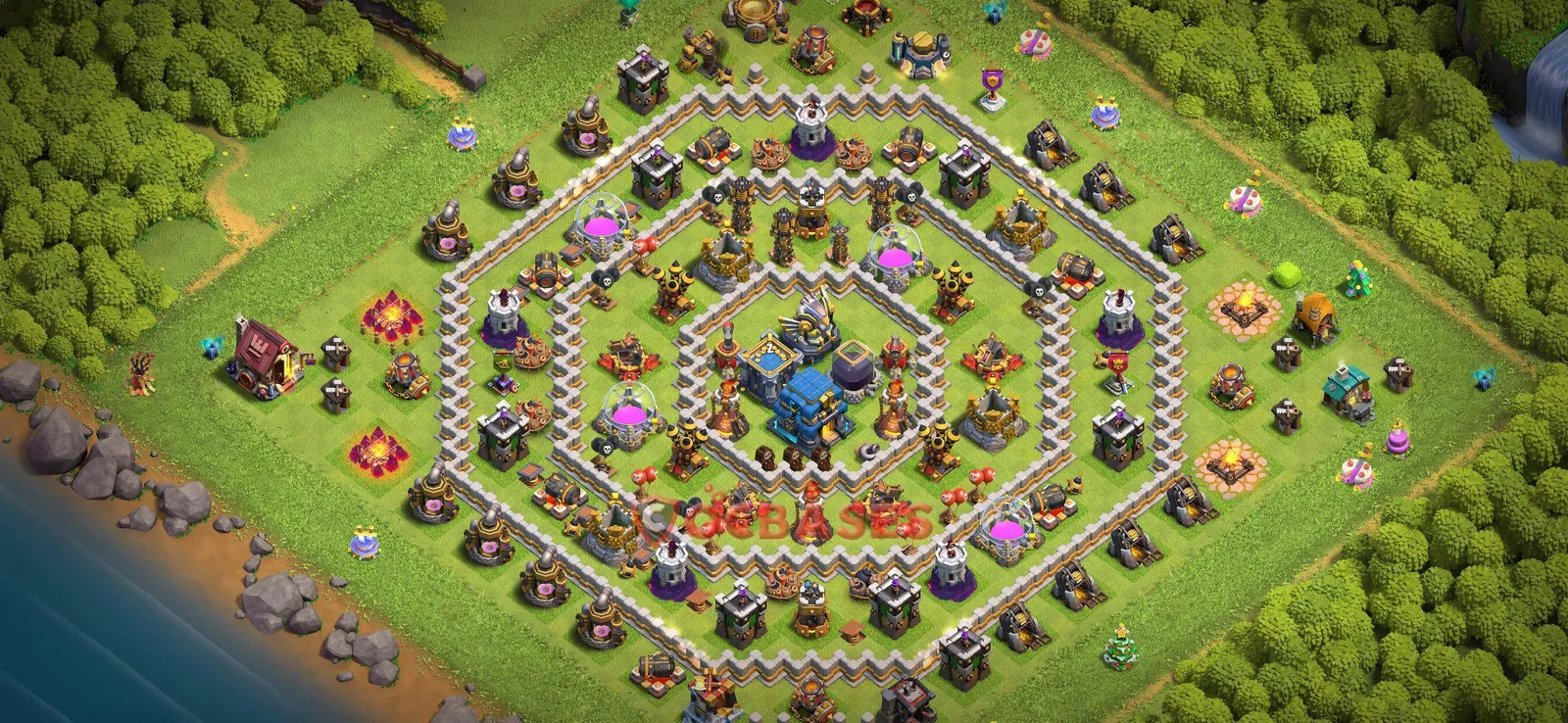 Farming (Defense) Base TH12 with Link | Clash of Clans Bases | Layouts ID 1wcf6