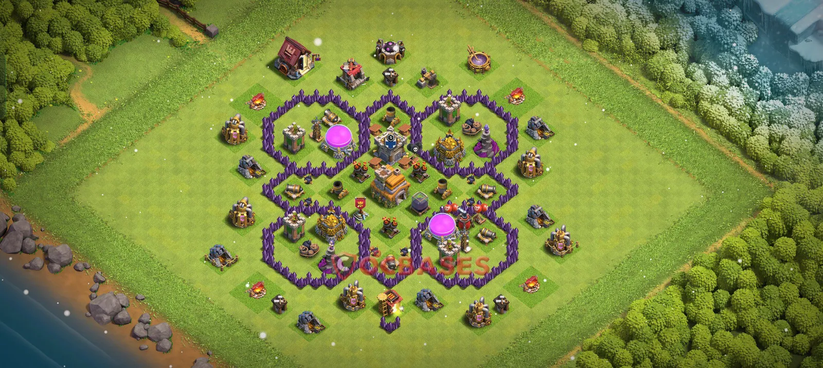 Farming (Defense) Base TH7 with Link | Clash of Clans Bases | Layouts ID 24rdi