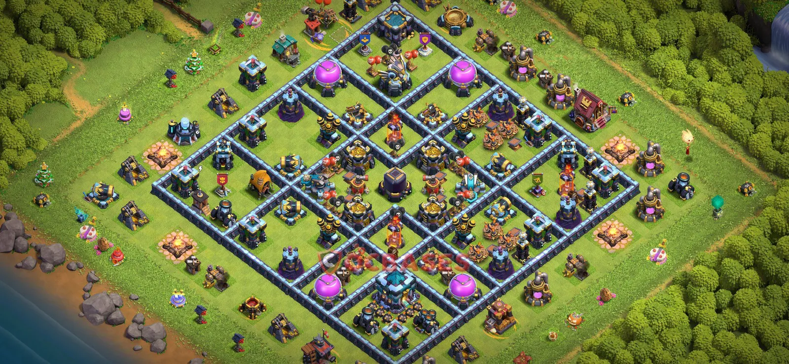 Farming (Defense) Base TH13 with Link | Clash of Clans Bases | Layouts ID 2958z