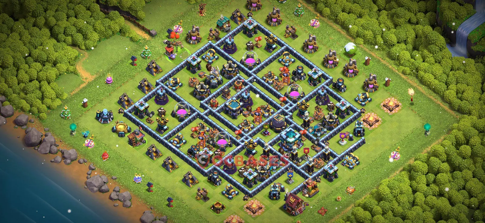 Farming (Defense) Base TH13 with Link | Clash of Clans Bases | Layouts ID 2owci