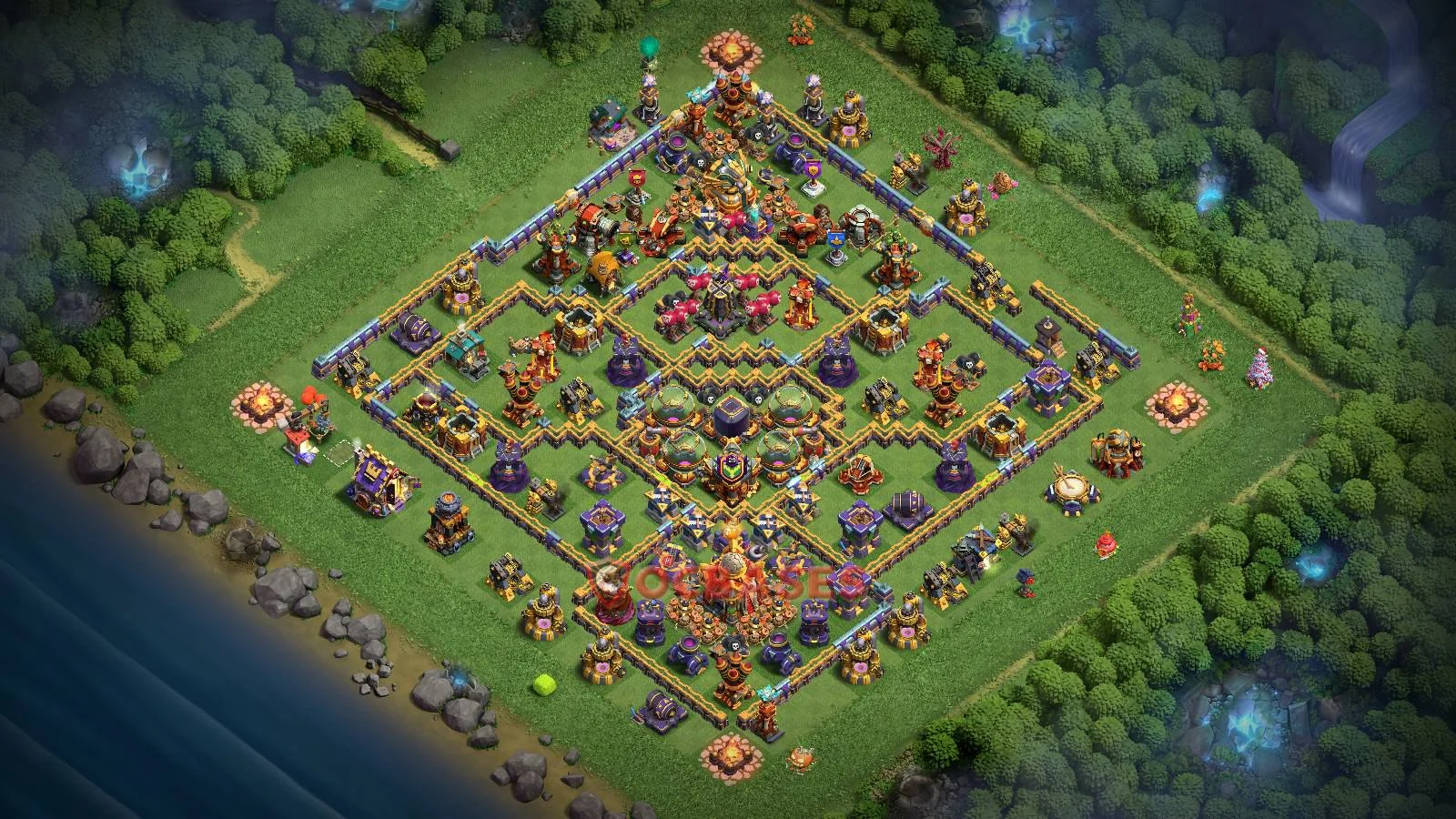 Farming (Defense) Base TH16 - Clash of Clans Layout Farming (Defense) Base TH16 - Clash of Clans Town Hall 16 Layout with Link