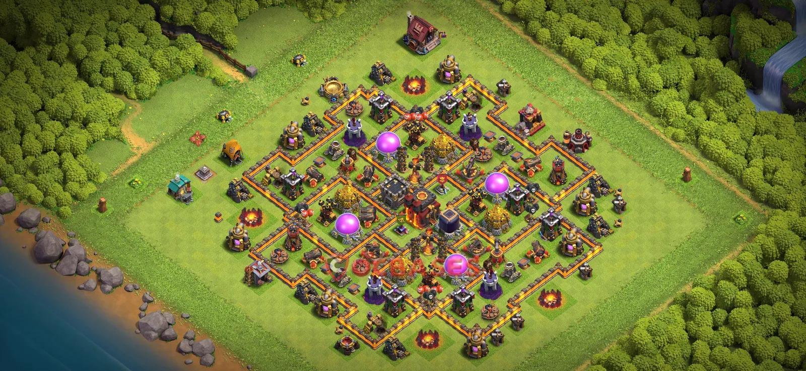 Farming (Defense) Base TH10 with Link | Clash of Clans Bases | Layouts ID 31hwq