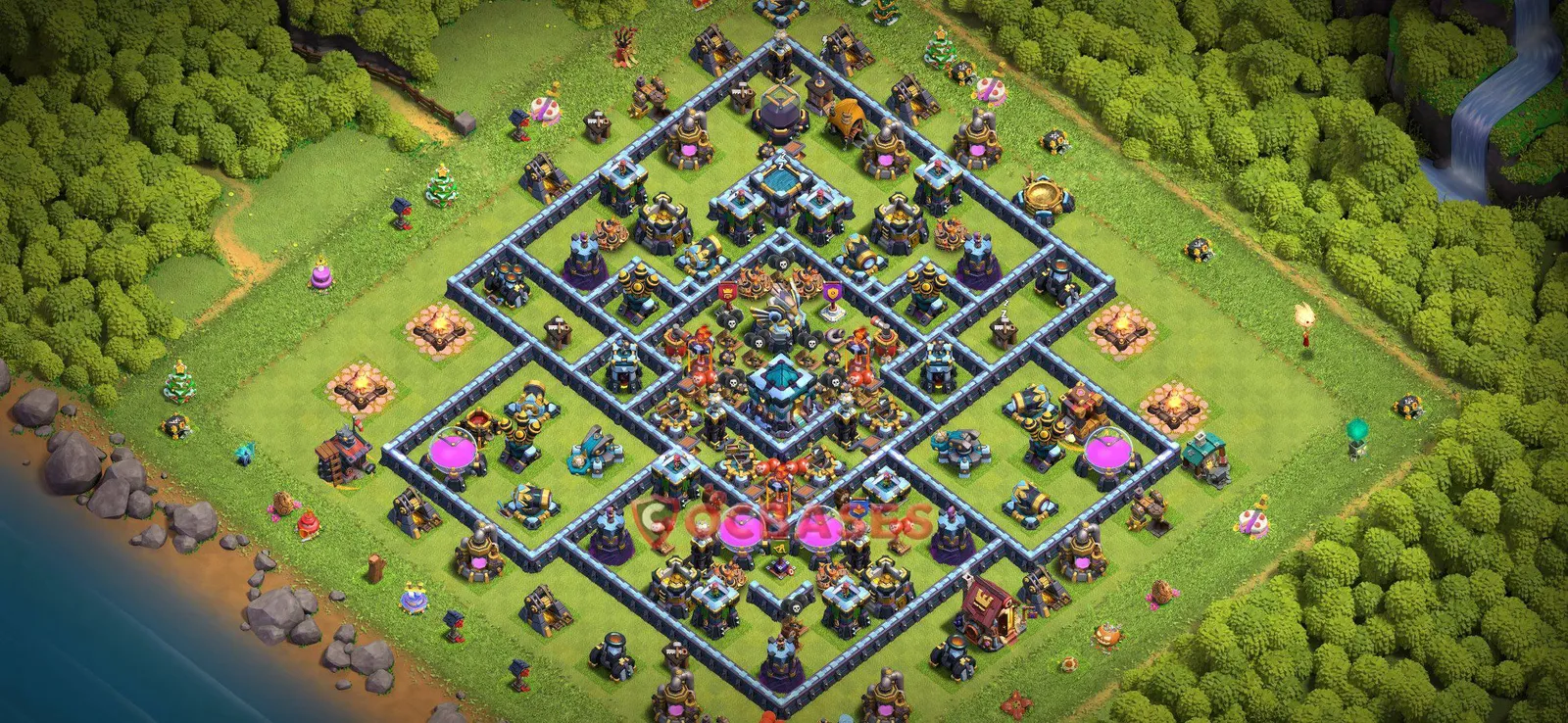 Farming (Defense) Base TH13 - Clash of Clans Town Hall 13 Layout Link Farming (Defense) Base TH13 - Clash of Clans Town Hall 13 FARMING Base Layout with Copy Link 2026