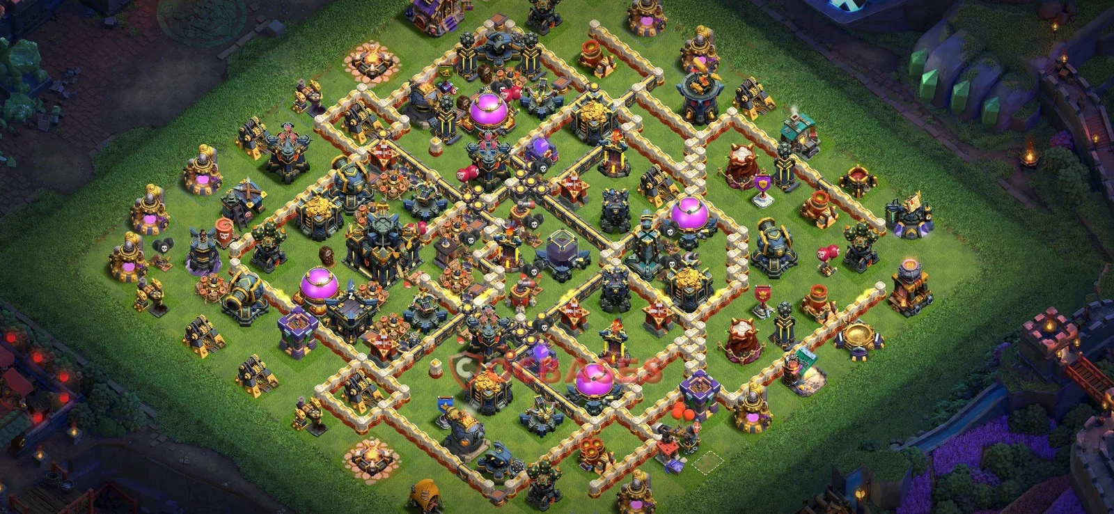 Farming (Defense) Base TH17 with Link | Clash of Clans Bases | Layouts ID 464fi