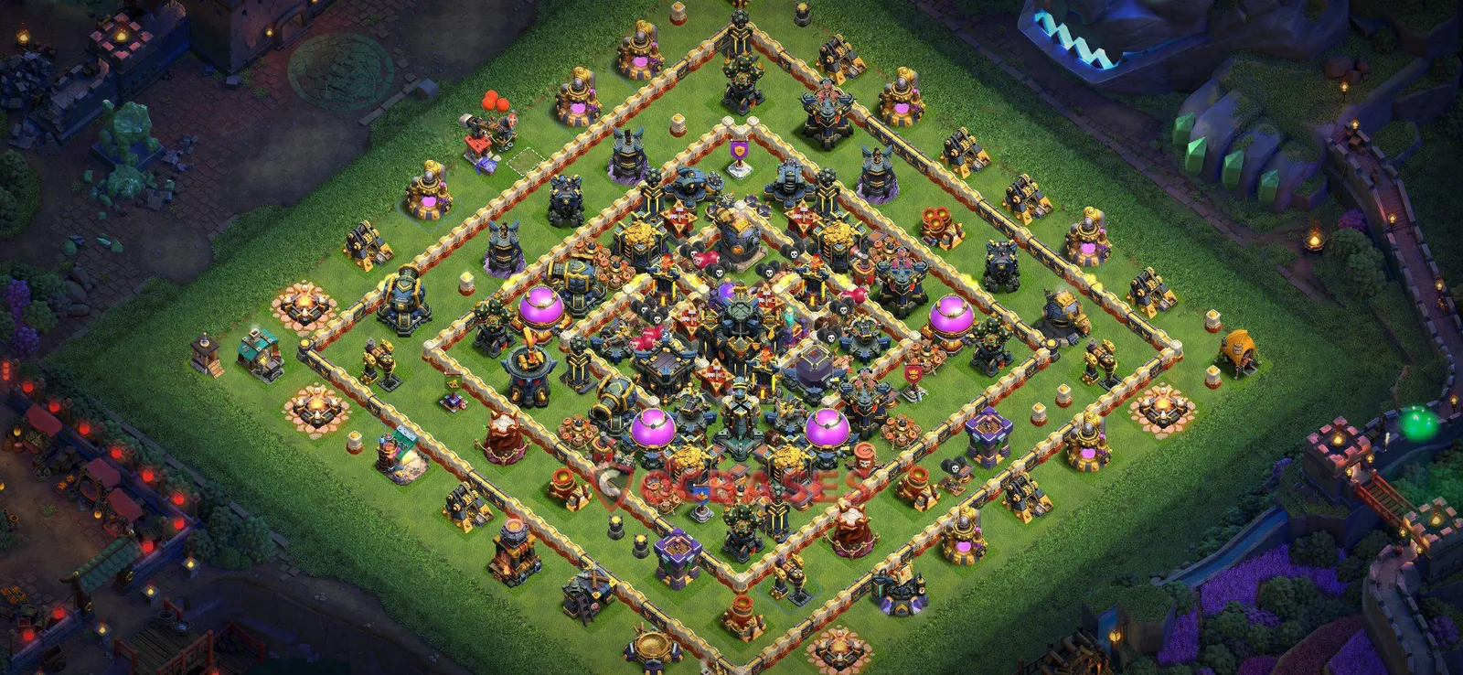 Farming (Defense) Base TH17 with Link | Clash of Clans Bases | Layouts ID 4f6ug