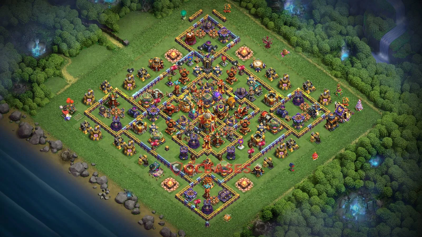Farming (Defense) Base TH16 with Link | Clash of Clans Bases | Layouts ID 4z4hh