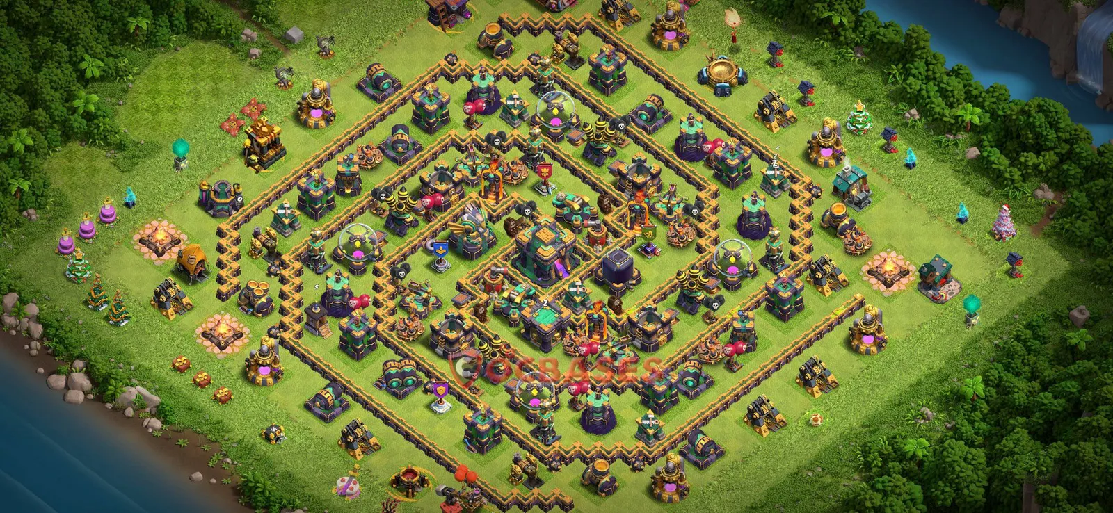 Farming (Defense) Base TH14 with Link | Clash of Clans Bases | Layouts ID 62ysf