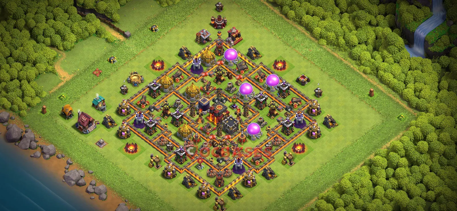 Farming (Defense) Base TH10 with Link | Clash of Clans Bases | Layouts ID 63jyl