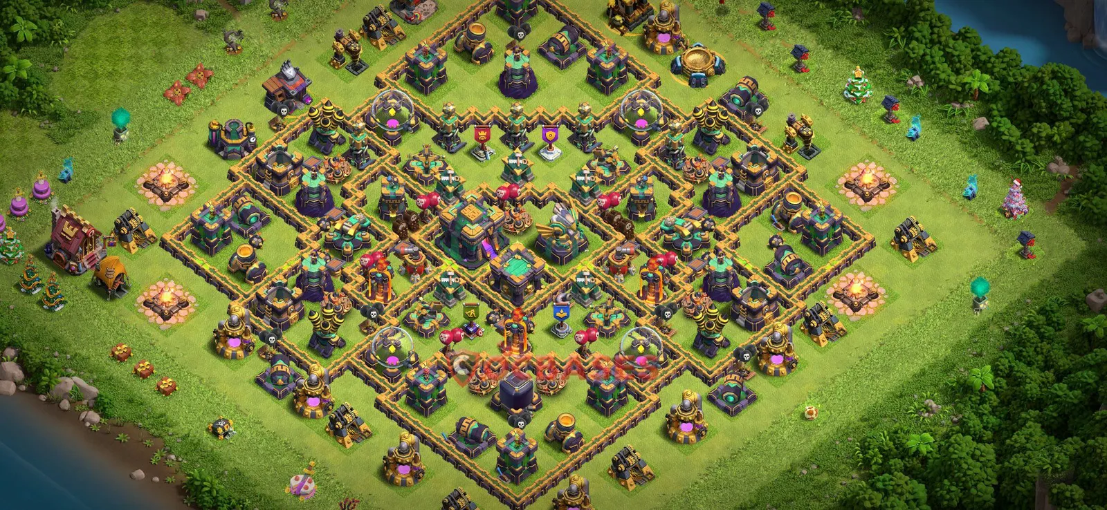 Farming (Defense) Base TH14 with Link | Clash of Clans Bases | Layouts ID 6fakz