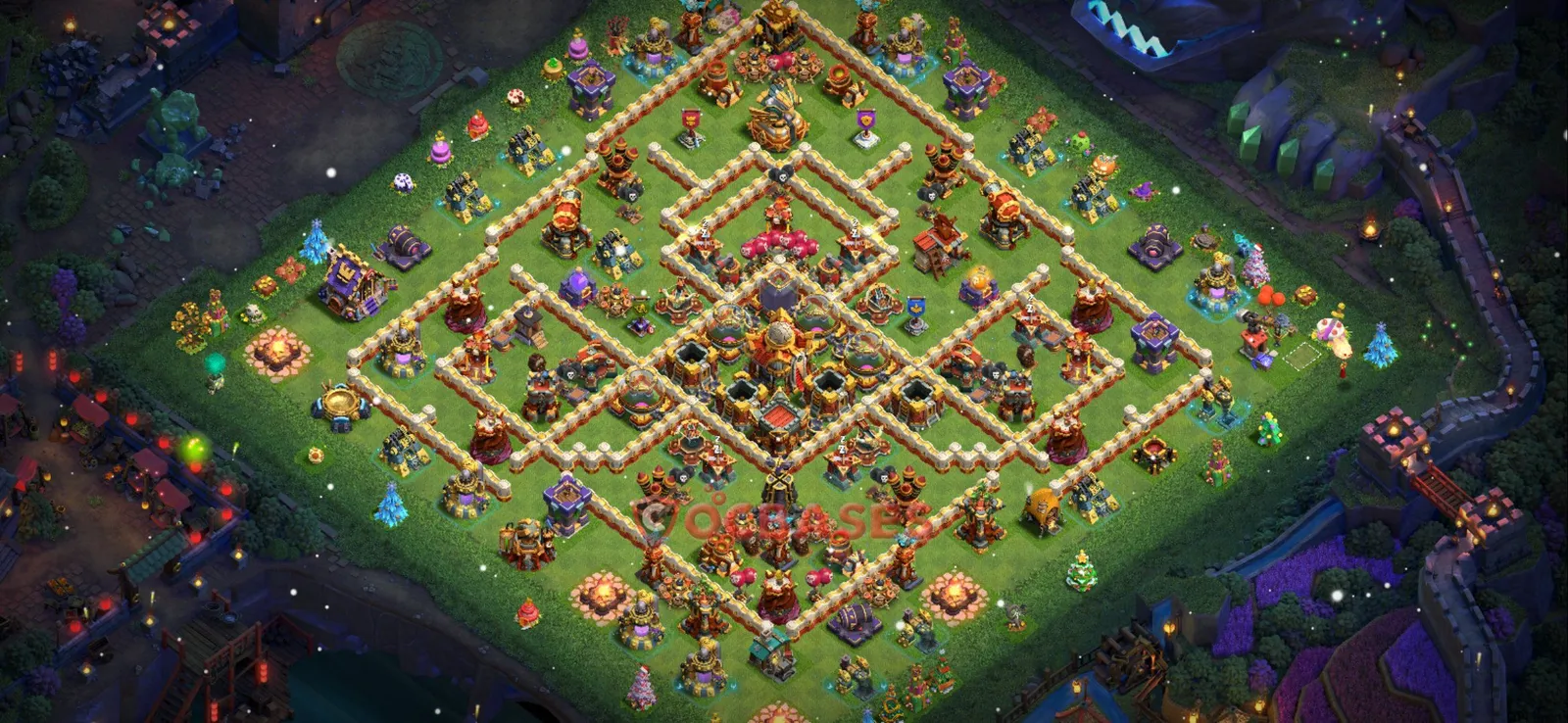 Farming (Defense) Base TH16 - Clash of Clans Town Hall 16 Layout Link Farming (Defense) Base TH16 - Clash of Clans Town Hall 16 FARMING Base Layout with Copy Link 2026