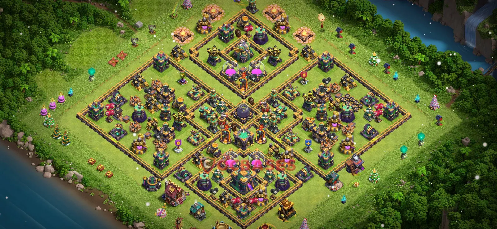 Farming (Defense) Base TH14 with Link | Clash of Clans Bases | Layouts ID 6l4xm
