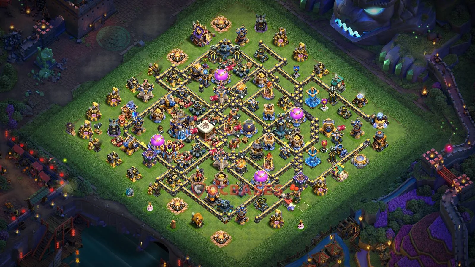 Farming (Defense) Base TH18 with Link | Clash of Clans Bases | Layouts ID 6ld72