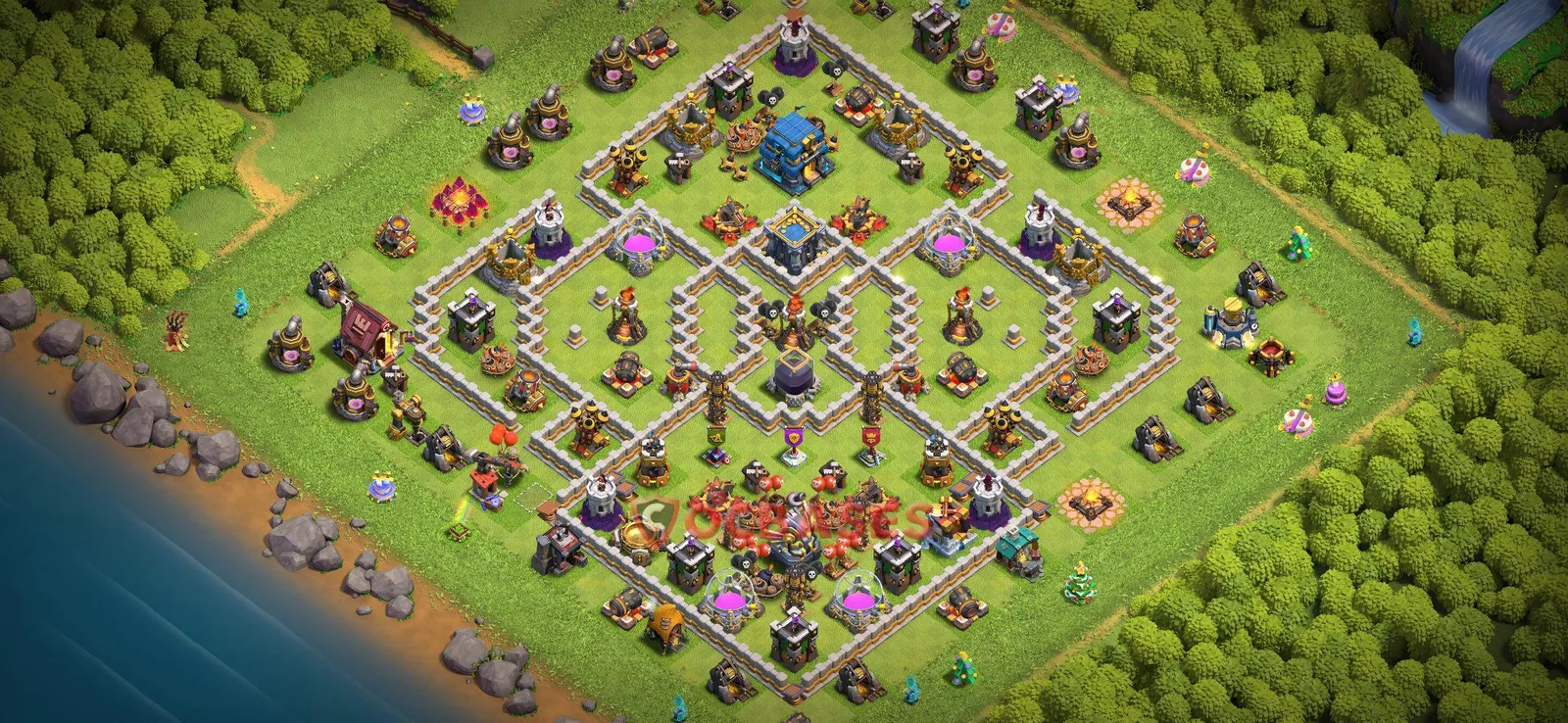 Farming (Defense) Base TH12 with Link | Clash of Clans Bases | Layouts ID 6ttl8