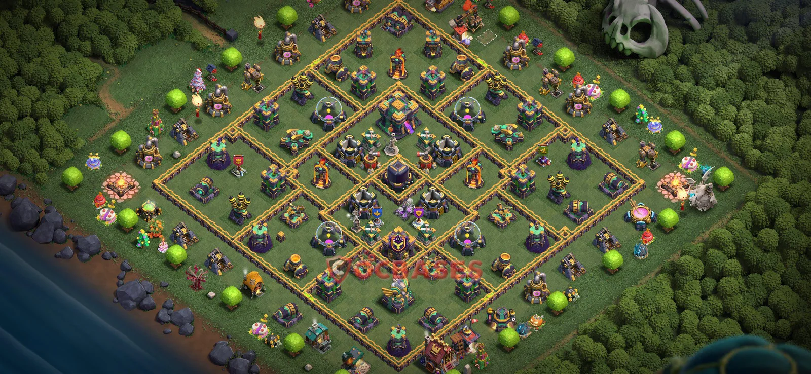 Farming (Defense) Base TH14 with Link | Clash of Clans Bases | Layouts ID 6vi05