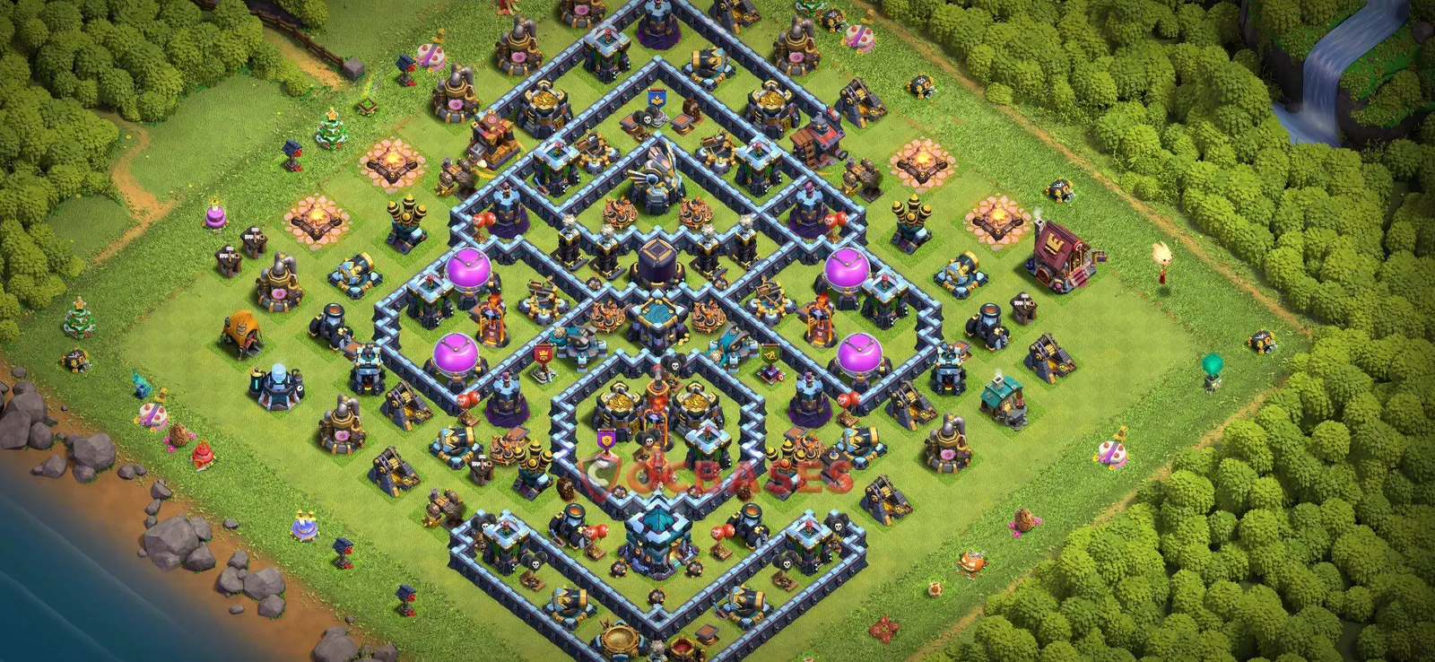 Farming (Defense) Base TH13 with Link | Clash of Clans Bases | Layouts ID 6xv8q
