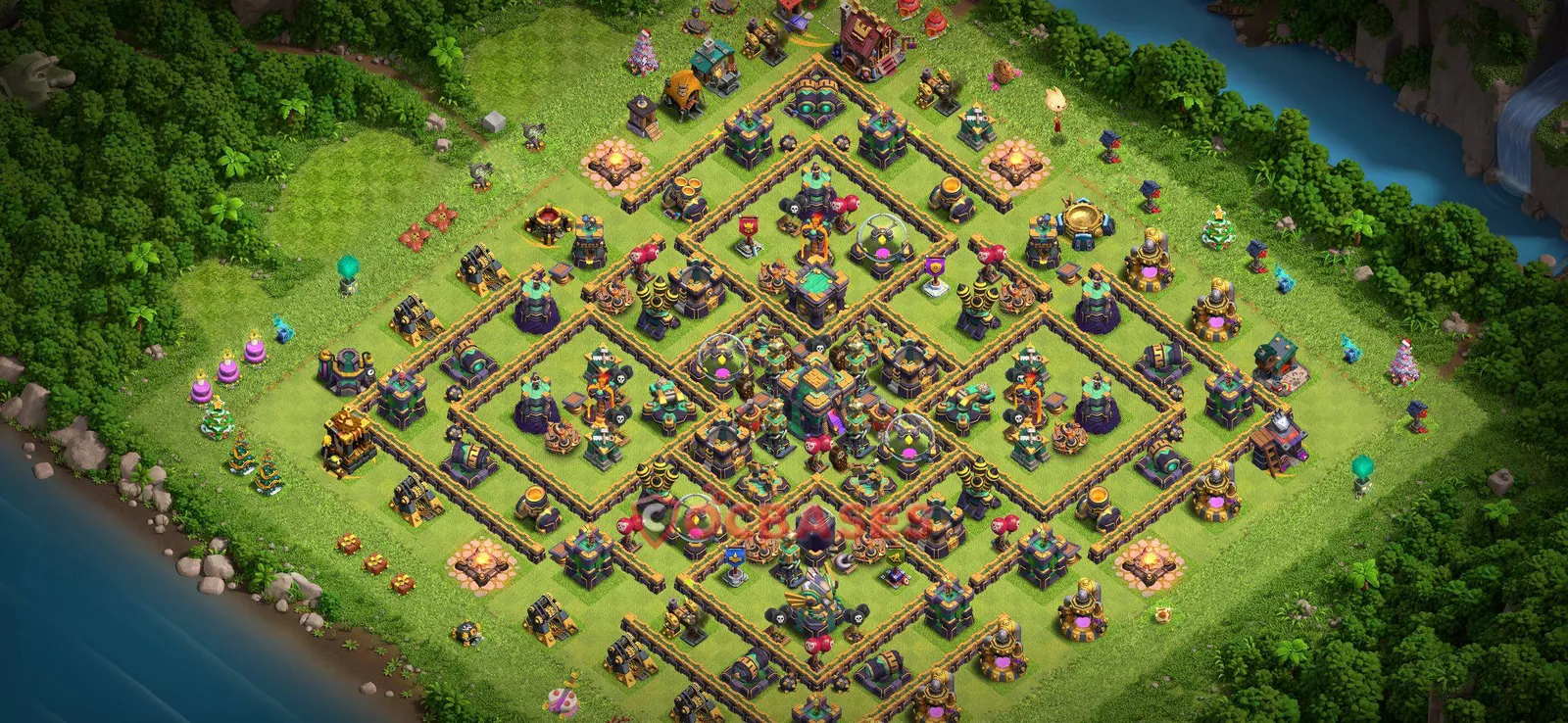 Farming (Defense) Base TH14 with Link | Clash of Clans Bases | Layouts ID 7gevb