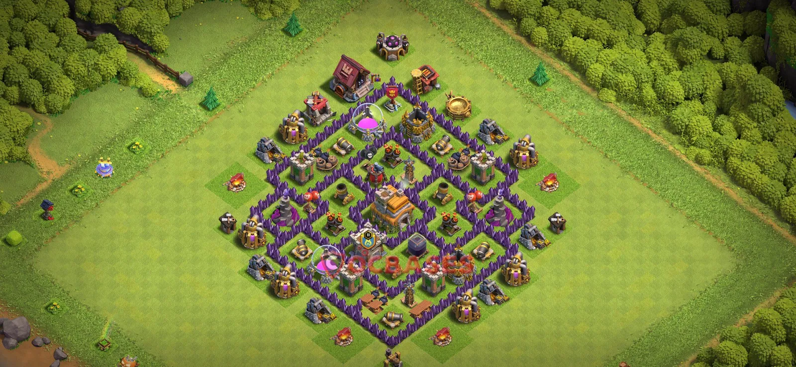 Farming (Defense) Base TH7 - Clash of Clans Town Hall 7 Layout with Link