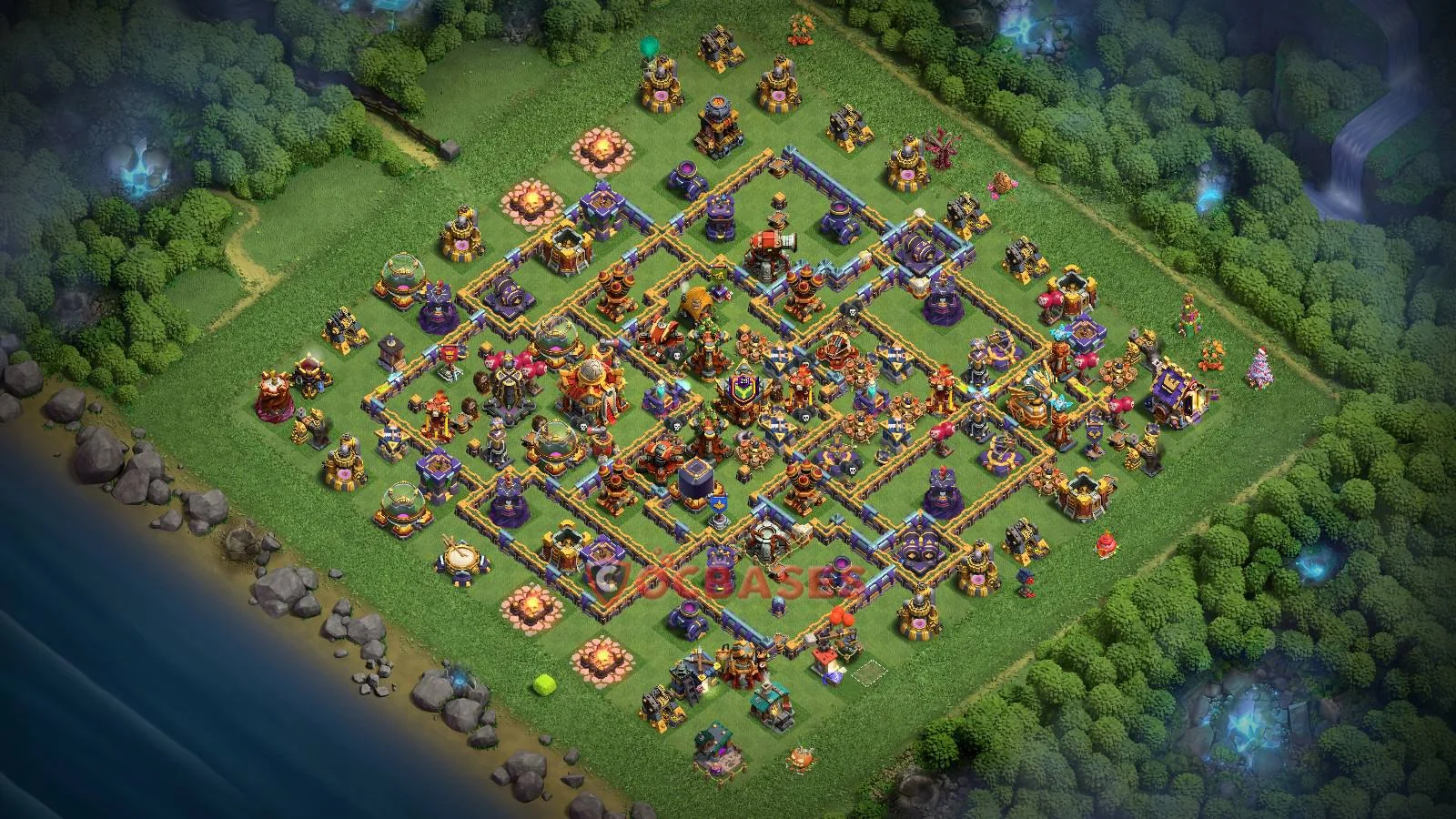 Farming (Defense) Base TH16 with Link | Clash of Clans Bases | Layouts ID 7ubxd