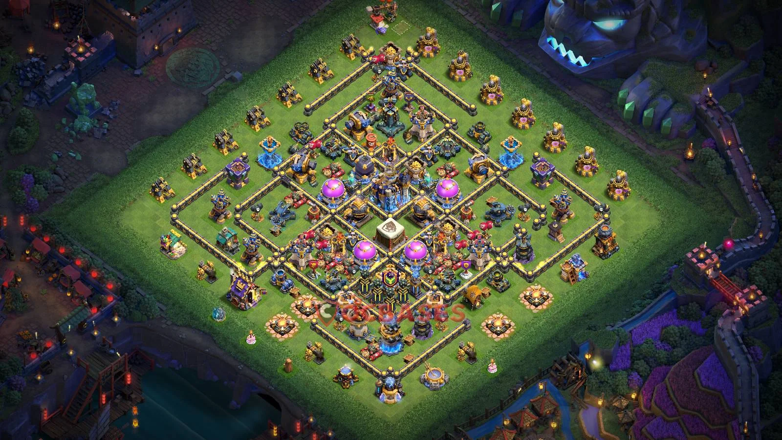 Farming (Defense) Base TH18 with Link | Clash of Clans Bases | Layouts ID 81zws
