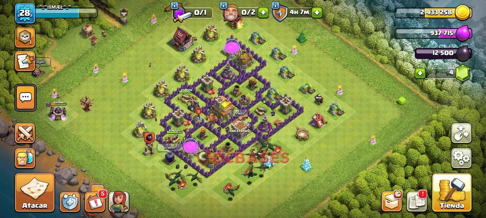 Farming (Defense) Base TH7 - Clash of Clans Town Hall 7 Layout with Link