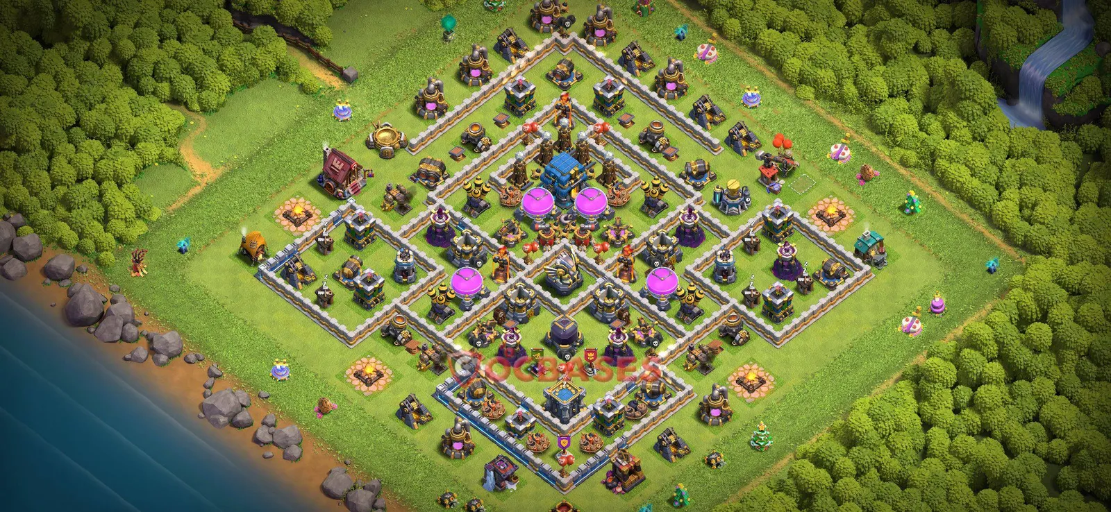 Farming (Defense) Base TH12 with Link | Clash of Clans Bases | Layouts ID 8jiik