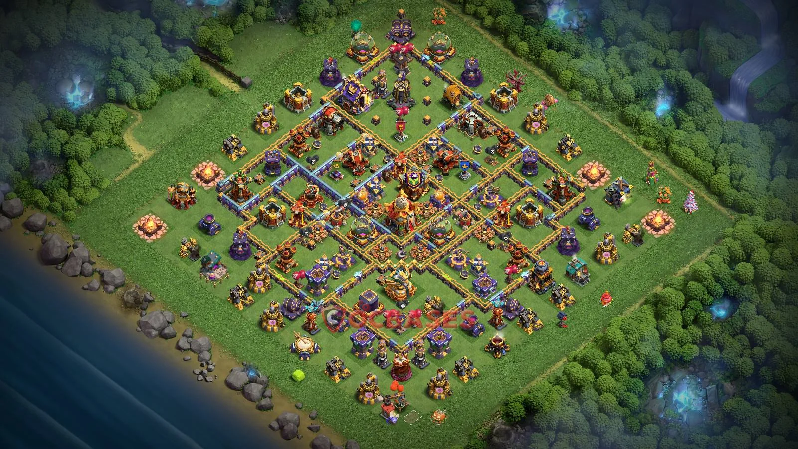 Farming (Defense) Base TH16 with Link | Clash of Clans Bases | Layouts ID 8nzng