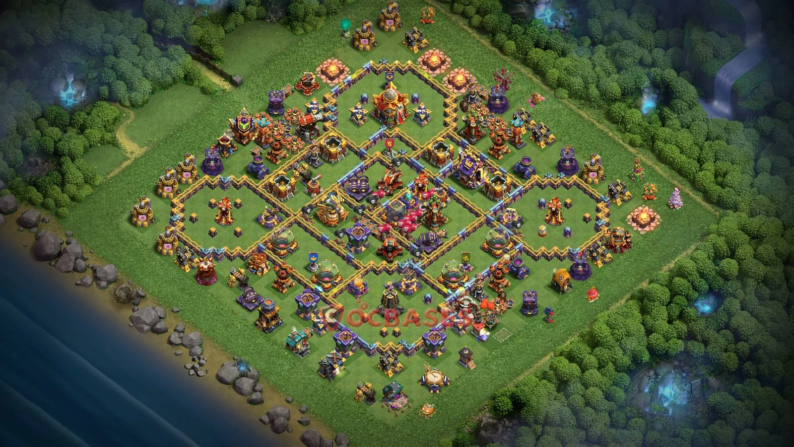Farming (Defense) Base TH16 with Link | Clash of Clans Bases | Layouts ID 9hufm