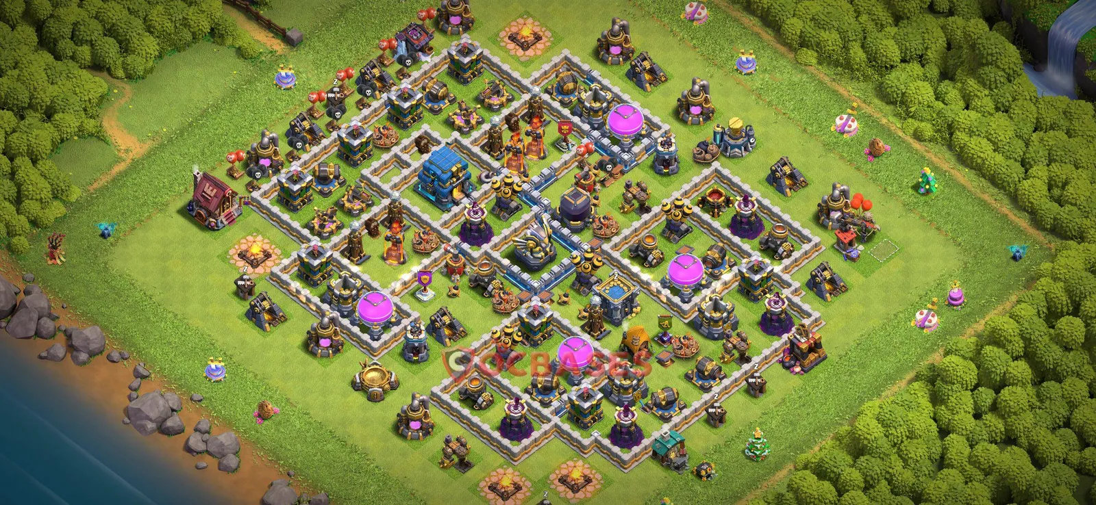 Farming (Defense) Base TH12 with Link | Clash of Clans Bases | Layouts ID abxn8
