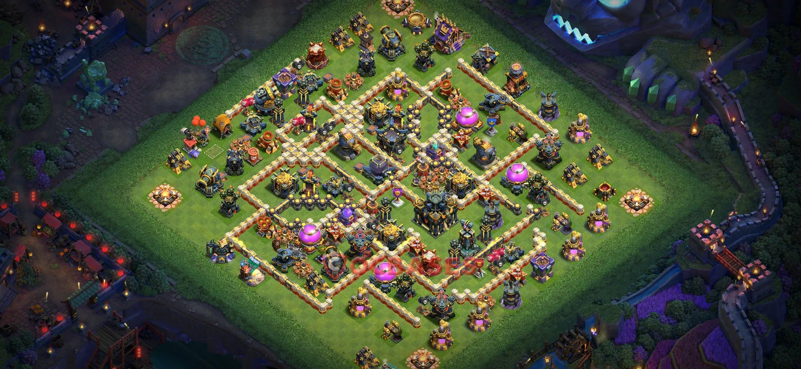 Farming (Defense) Base TH17 - Clash of Clans Town Hall 17 Layout with Link