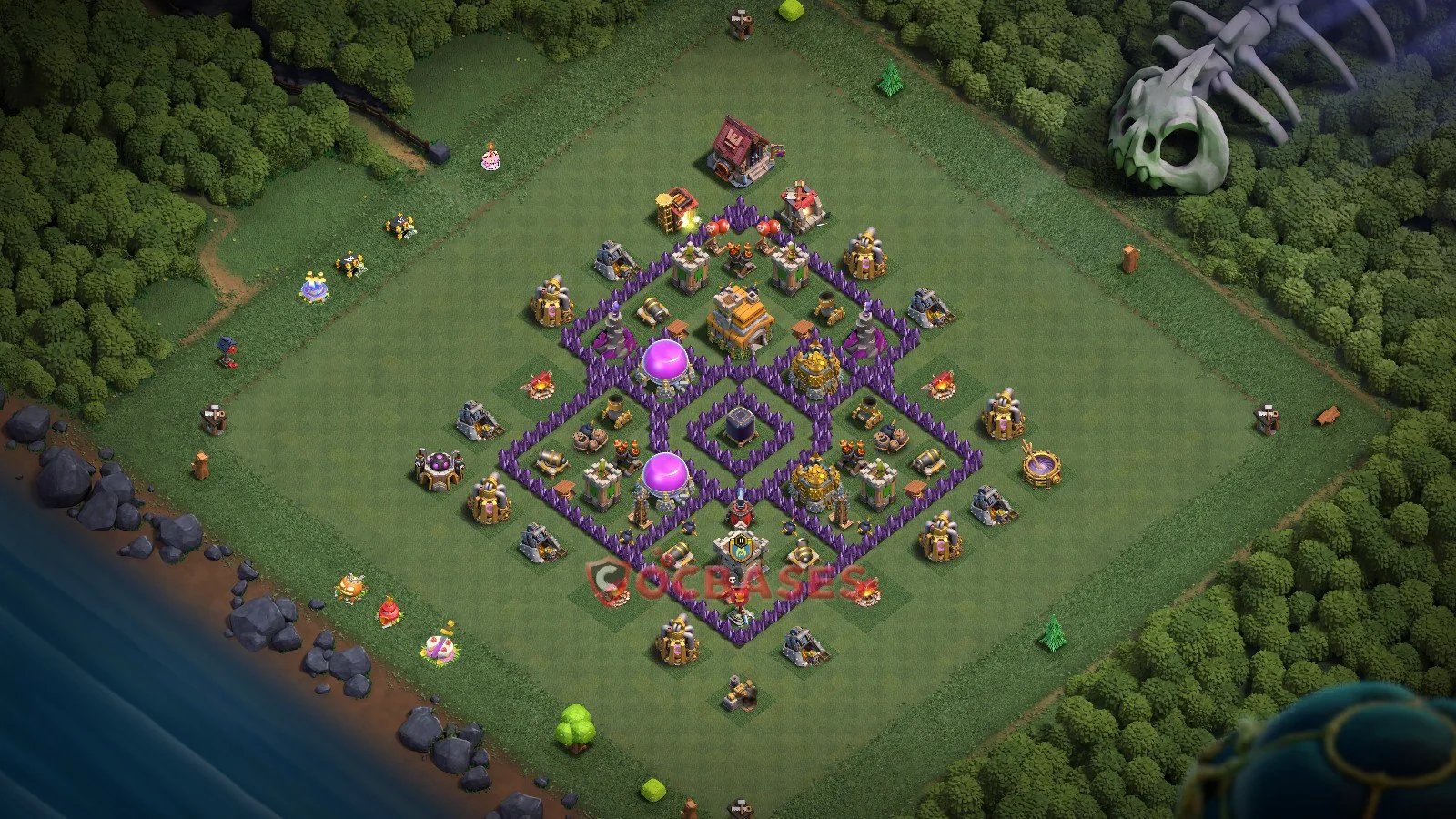 Farming (Defense) Base TH7 with Link | Clash of Clans Bases | Layouts ID b0yqe