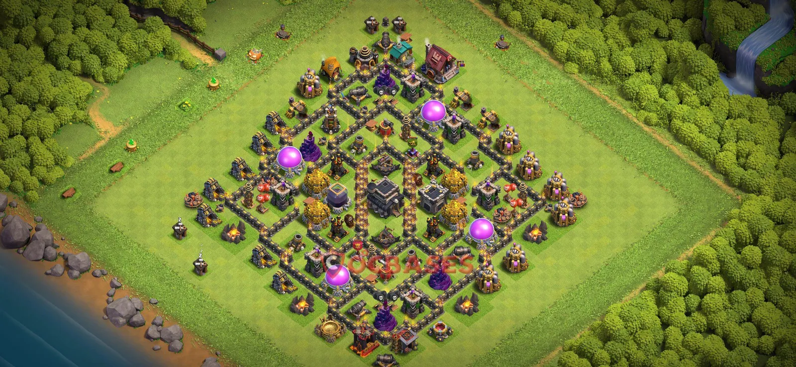 Farming (Defense) Base TH9 with Link | Clash of Clans Bases | Layouts ID b1i1x