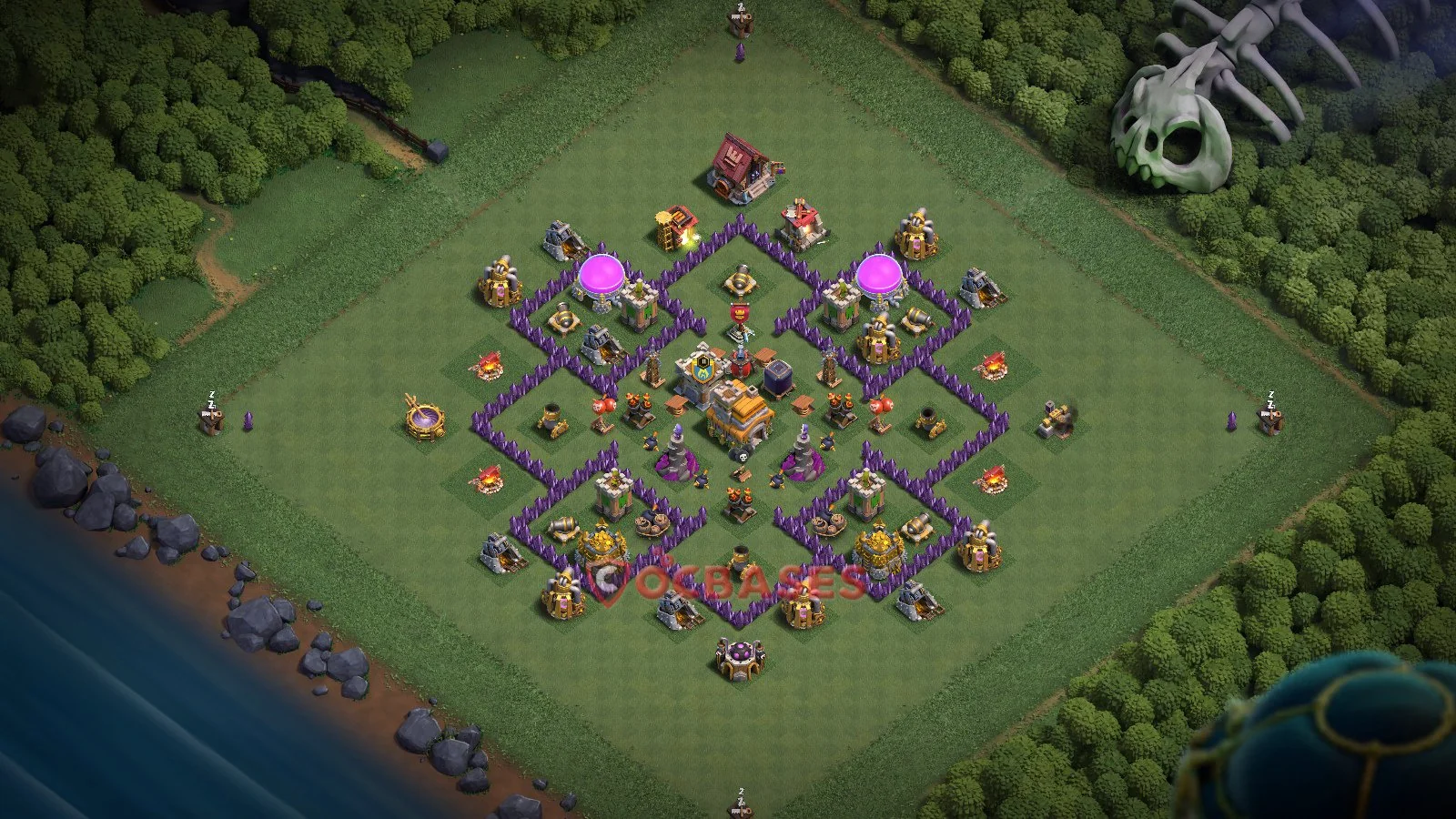 Farming (Defense) Base TH7 with Link | Clash of Clans Bases | Layouts ID bkzid