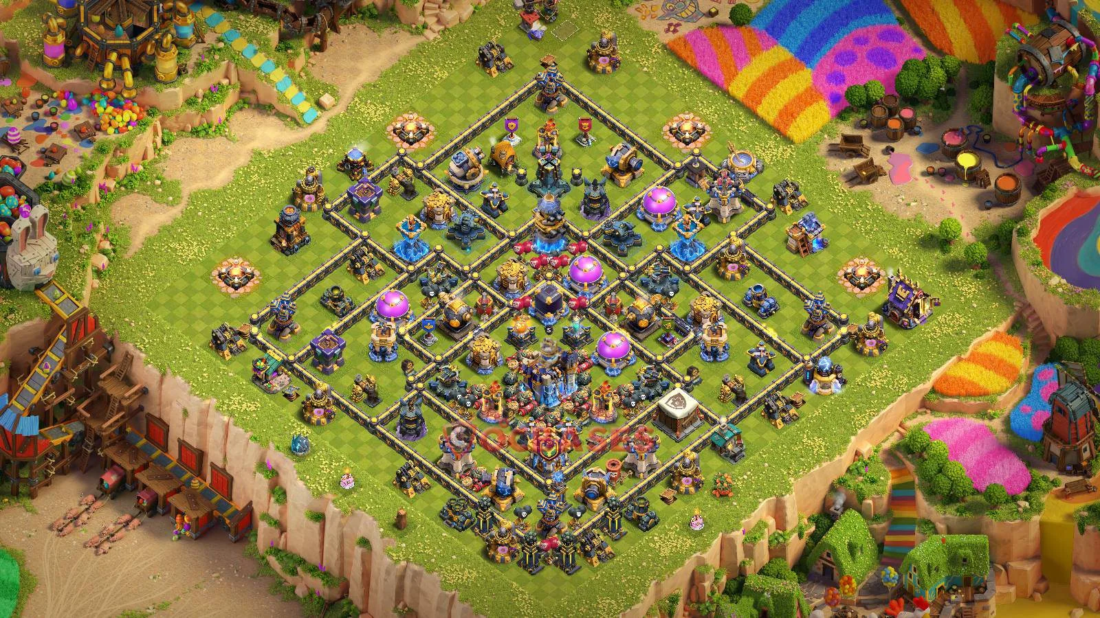 Farming (Defense) Base TH18 with Link | Clash of Clans Bases | Layouts ID bpu8p
